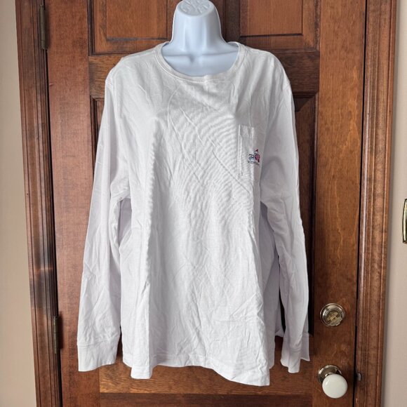 Vineyard Vines Lady. Christmas Whale Long Sleeve White Tee Size 3X - Picture 4 of 12